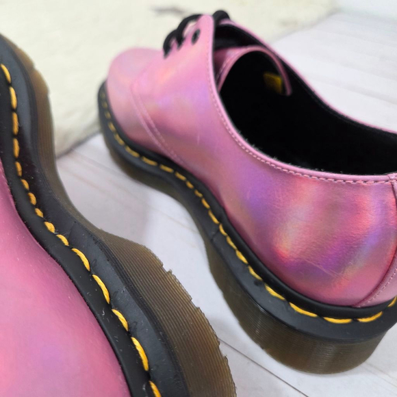 Dr. Martens 1461 Iced Metallic Mallow Pink Oxford shoes lace up iridescent 7 NEW - Picture 8 of 10